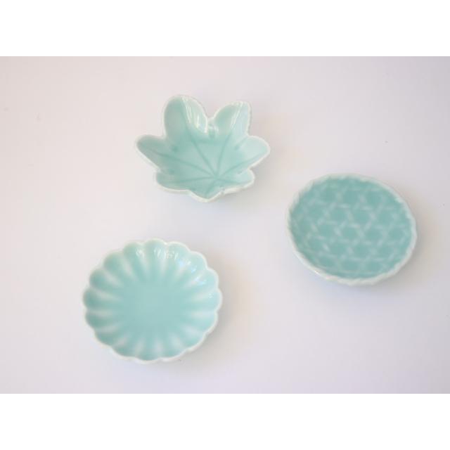 鍋島虎仙窯 鍋島青磁 菊豆皿 / 籠目豆皿 楓豆皿 : 雑貨のお店セレクト