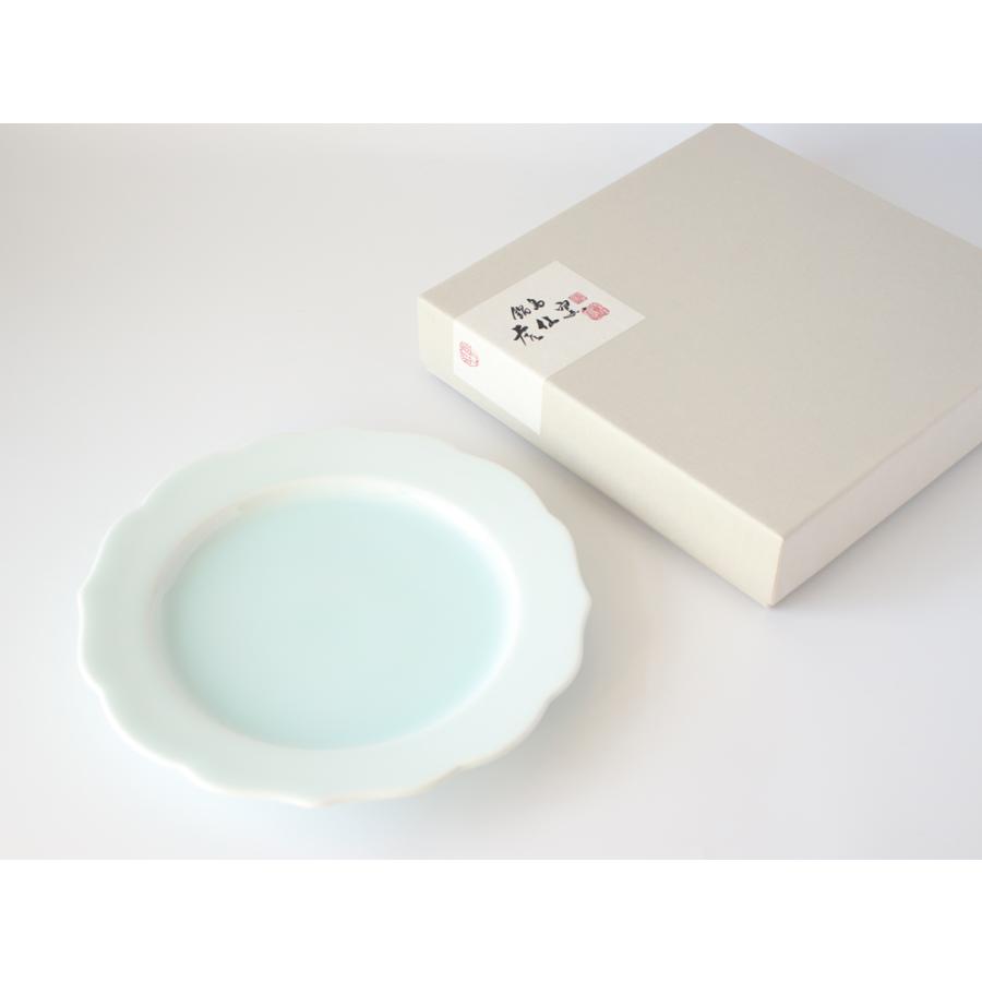 鍋島虎仙窯 青白磁リム皿 中 21cm 伊万里焼 : 雑貨のお店セレクト