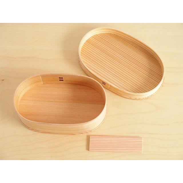 大館工芸社　曲げわっぱ　小判弁当（中） 小判弁当（中） - 大館工芸社