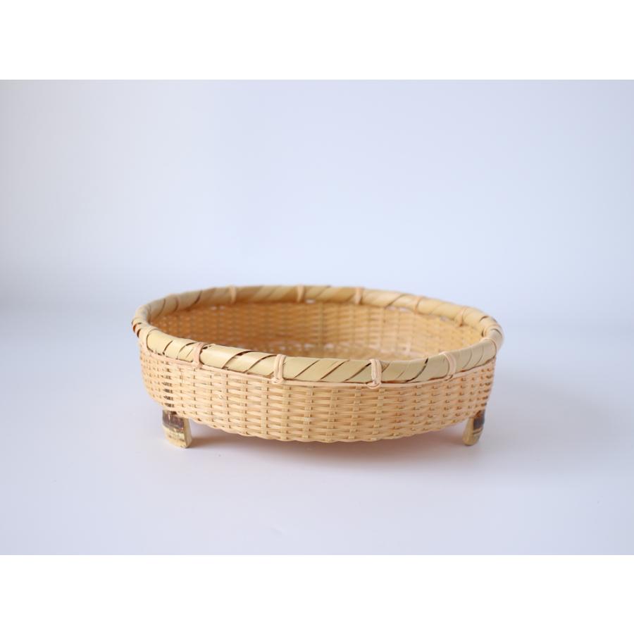 公長齋小菅 足つきざる S 蕎麦 水切り 竹 19cm 竹細工 老舗 : 雑貨のお