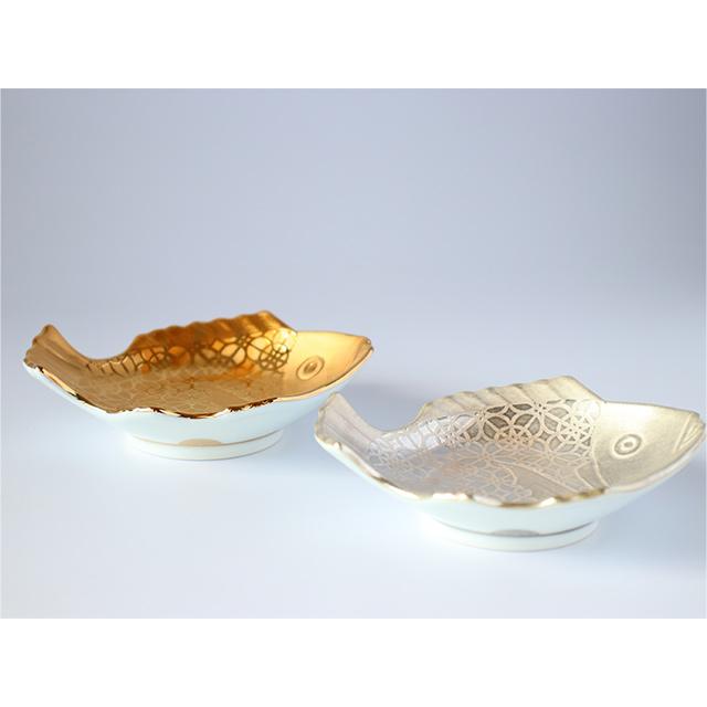 開運招福⭐︎鯛⭐︎鋳物⭐︎金属⭐︎真鍮 招福鯛プレミアム 金銀 小皿2枚セット 梶謙製磁社 : 雑貨のお店