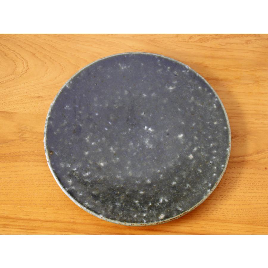 丸十製陶 22センチ 藍 フラットプレート 皿 22cm 信楽焼 陶器 : 雑貨の