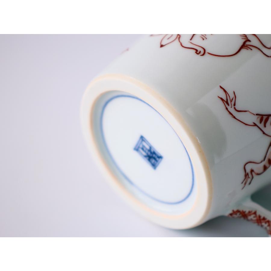 西川貞三郎商店 清水焼 マグカップ＆珈琲碗皿 セット 鳥獣戯画 京焼 染