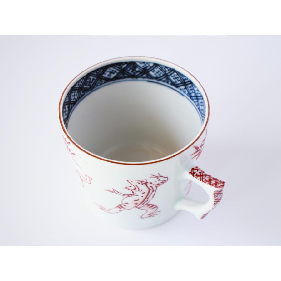 西川貞三郎商店 清水焼 マグカップ＆珈琲碗皿 セット 鳥獣戯画 京焼 染