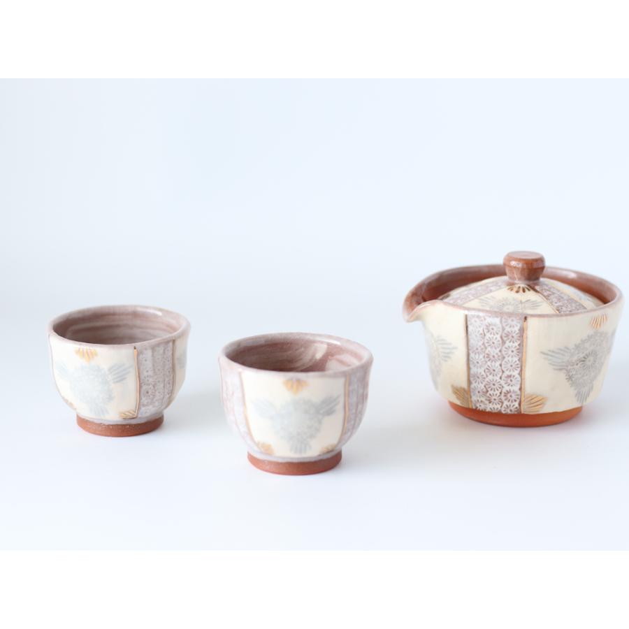 西川貞三郎商店 宝瓶 志野花三島 京焼 清水焼 急須 K02100 : 雑貨のお