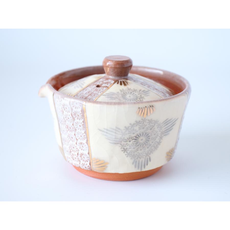 西川貞三郎商店 宝瓶 志野花三島 京焼 清水焼 急須 K02100 : 雑貨のお