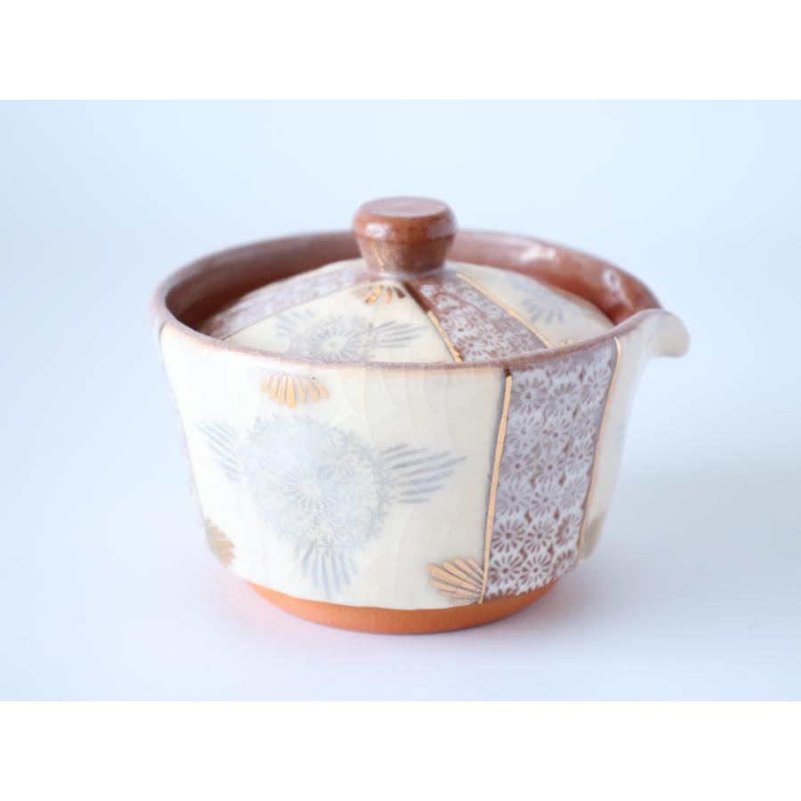 西川貞三郎商店 宝瓶 志野花三島 京焼 清水焼 急須 K02100 : 雑貨のお