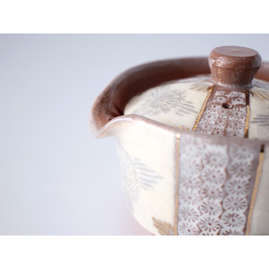 西川貞三郎商店 宝瓶 志野花三島 京焼 清水焼 急須 K02100 : 雑貨のお