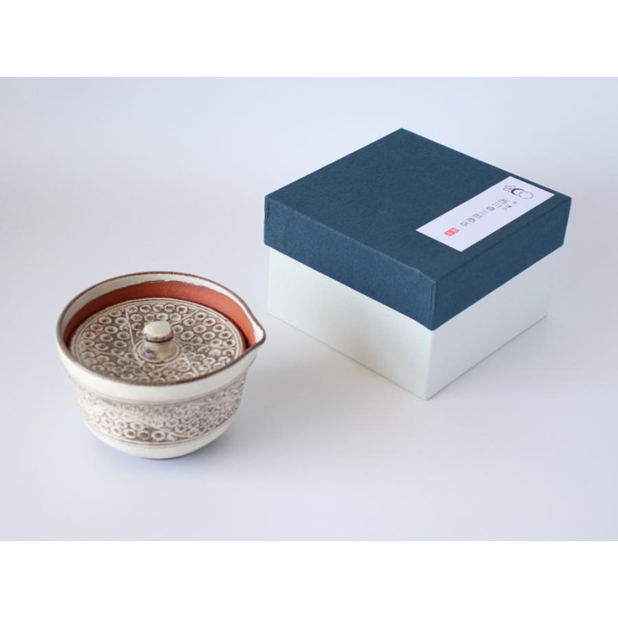 西川貞三郎商店 宝瓶 粉引捻三島 京焼 清水焼 急須 S0295 : 雑貨のお店