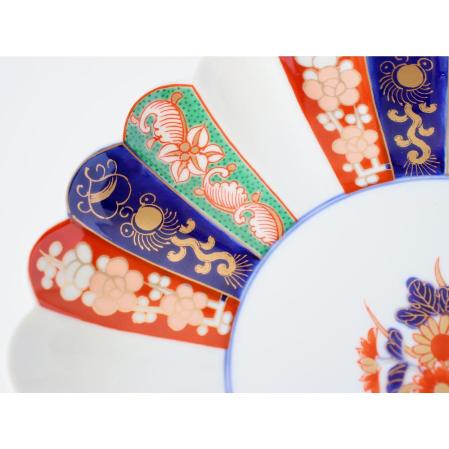 林九郎窯 古伊万里様式 見込菊花紋 プレート24cm 波佐見焼 8号 : 雑貨