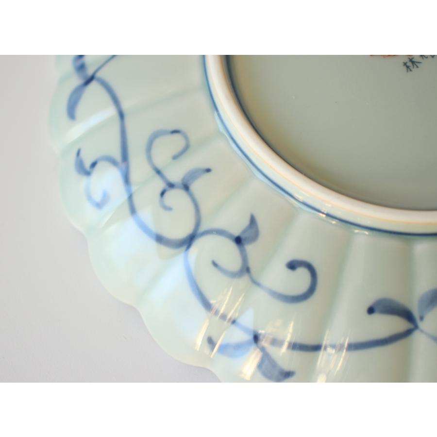 林九郎窯 古伊万里様式 見込菊花紋 プレート16cm 波佐見焼 5号 : 雑貨