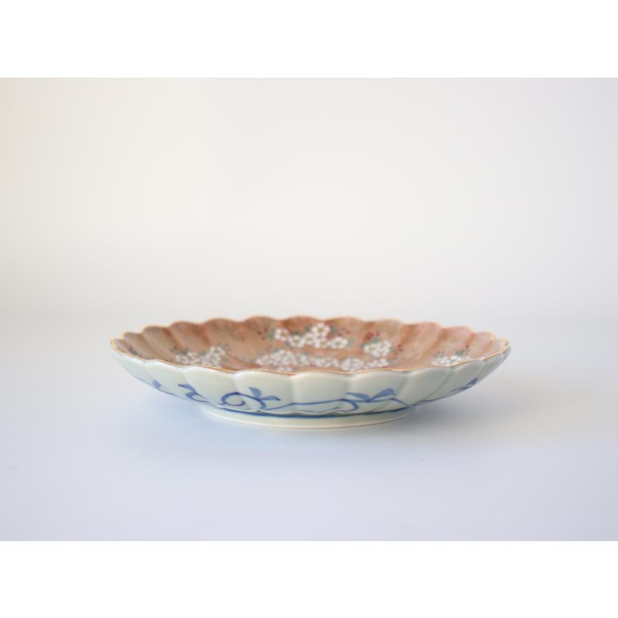 林九郎窯 古伊万里様式 琳派桜樹文 プレート15cm (赤) 波佐見焼 5号