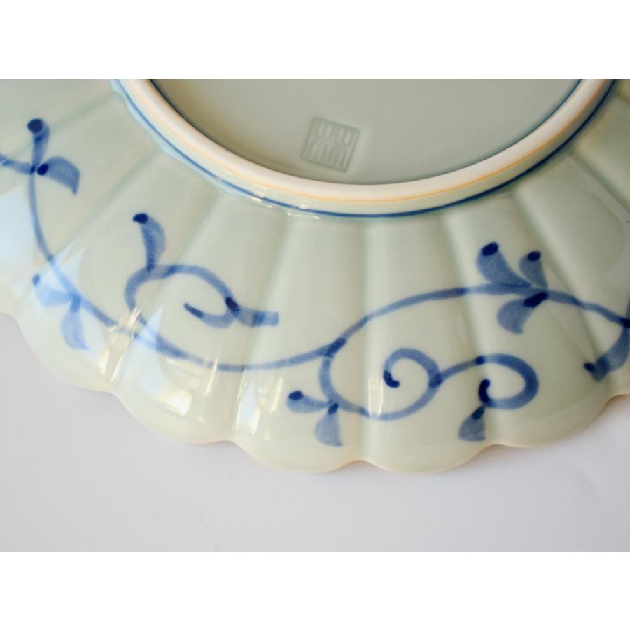 林九郎窯 古伊万里様式 琳派桜樹文 プレート19cm (緑) 波佐見焼 6号