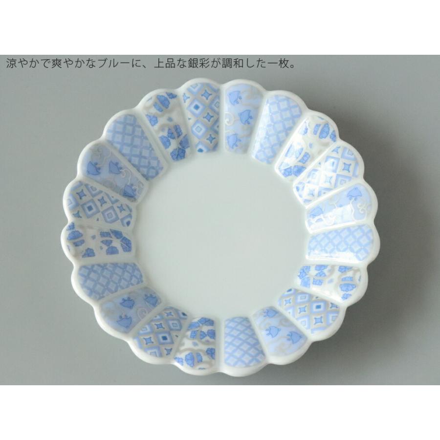 林九郎窯 古伊万里様式 花離宮 15cm 丸皿 ピンク / ブルー 七宝柄