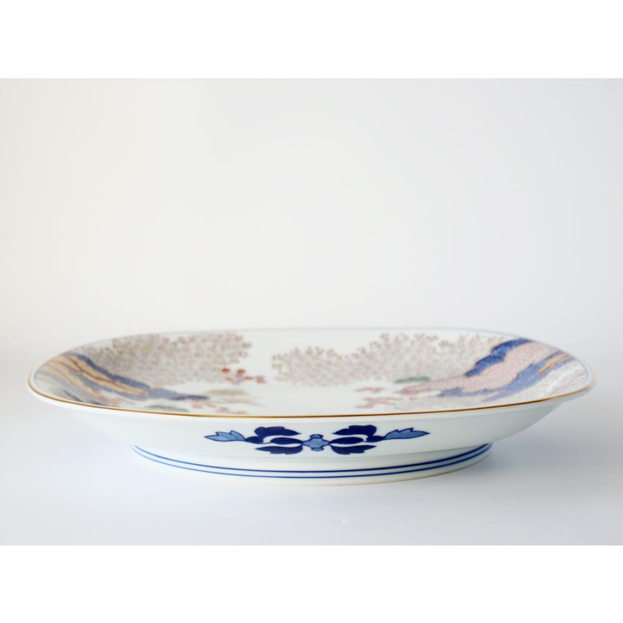 有田焼 賞美堂 春秋文 盛皿 木箱入 S-3032 30cm : 雑貨のお店セレクト