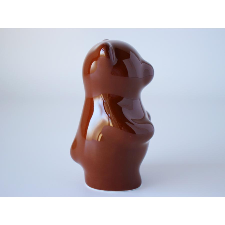 賞美堂 momoco bear モモコベア 金善製陶所 chocolate brown MB017 縁起物｜selectpenguin｜04