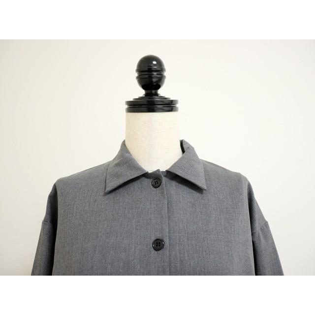 スタンプアンドダイアリー 軽くて薄手＆柔らかな肌触り ウール混のシャツワンピース（sd93aw27） 