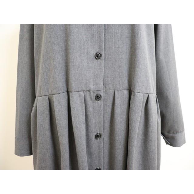 スタンプアンドダイアリー 軽くて薄手＆柔らかな肌触り ウール混のシャツワンピース（sd93aw27） 