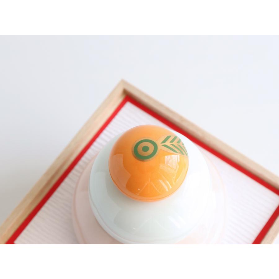 Studio-GALA スタジオガラ HALE 鏡餅 小 陶器紅白 MZ153 お正月飾り