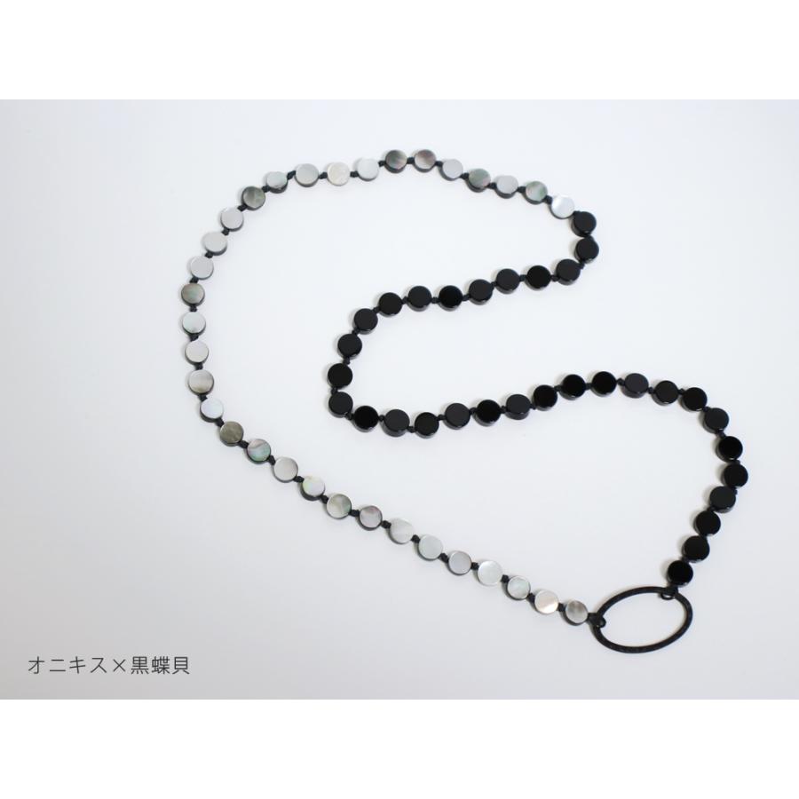 タッテバイタッテ グラスホルダー オニキス×黒蝶貝 天然石