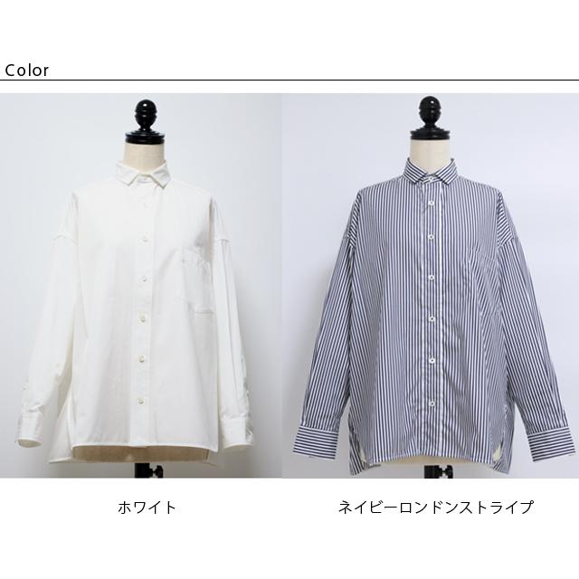 美品 ティッカ 麻100% スクエアビッグシャツ 長袖 ホワイト 白