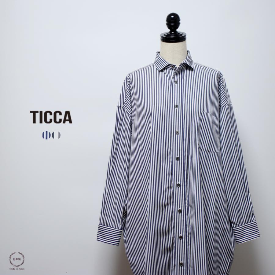 TICCA ティッカ　ワンピース（ネイビー） TICCA (ティッカ) ノーカラーワンピース