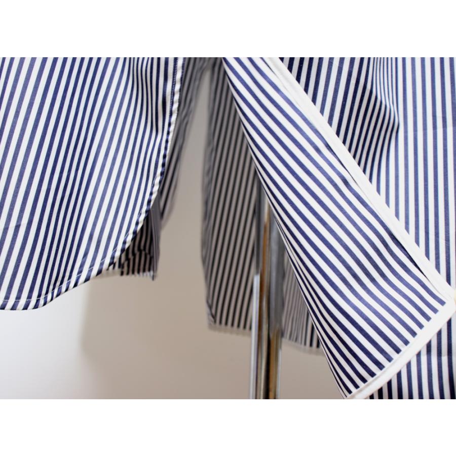 TICCA　スクエアビッグロングシャツワンピース　ストライプ　白×ネイビー TICCA】スクエアビッグシャツワンピース（マキシ・ロング