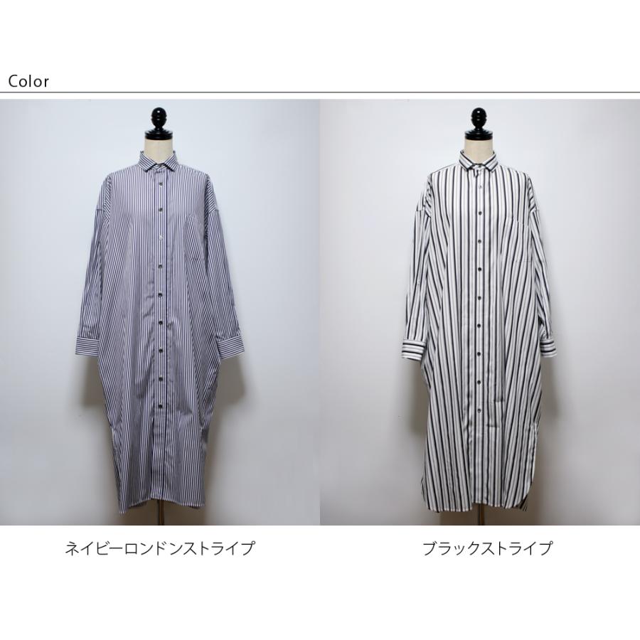 人気✨TICCA スクエアロングシャツ ストライプ シャツワンピース ネイビー TICCA スクエアビッグシャツワンピース tbds-017 ティッカ
