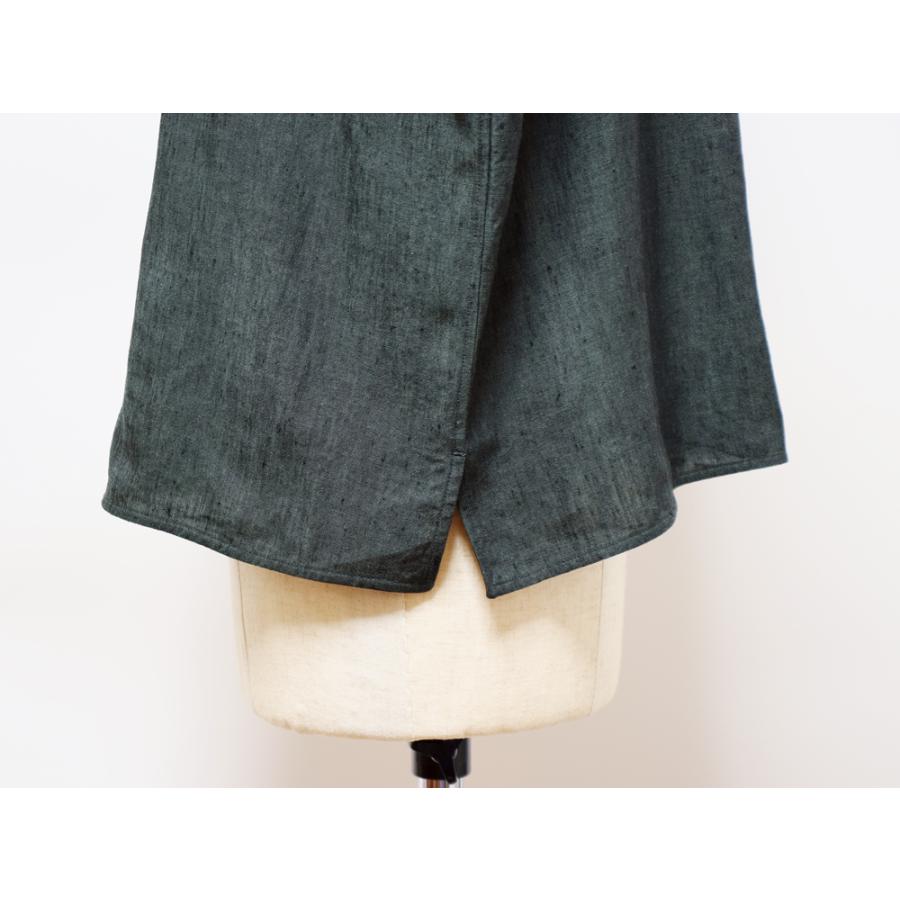 美品　TICCA 2WAYリネンフレンチシャツ TBDS-403 白 麻 美品 TICCA 2WAYリネンフレンチシャツ TBDS-403 白 麻