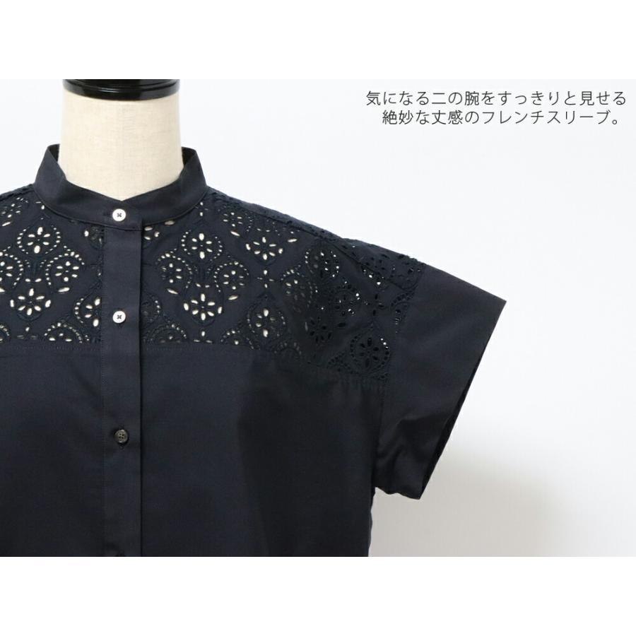 TICCA（ティッカ） レース フレンチスリーブ シャツ tbes-101 刺繍