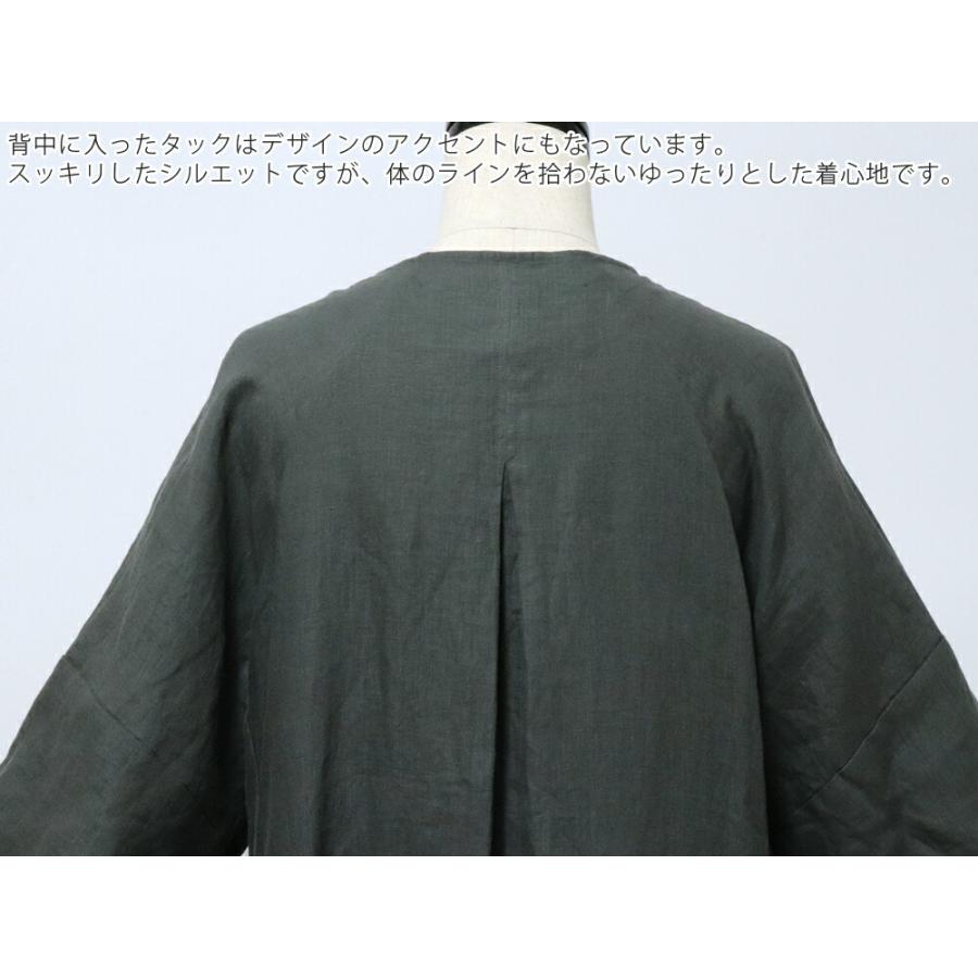 TICCA（ティッカ） フレアスリーブワンピース TBES-408 国産リネン100
