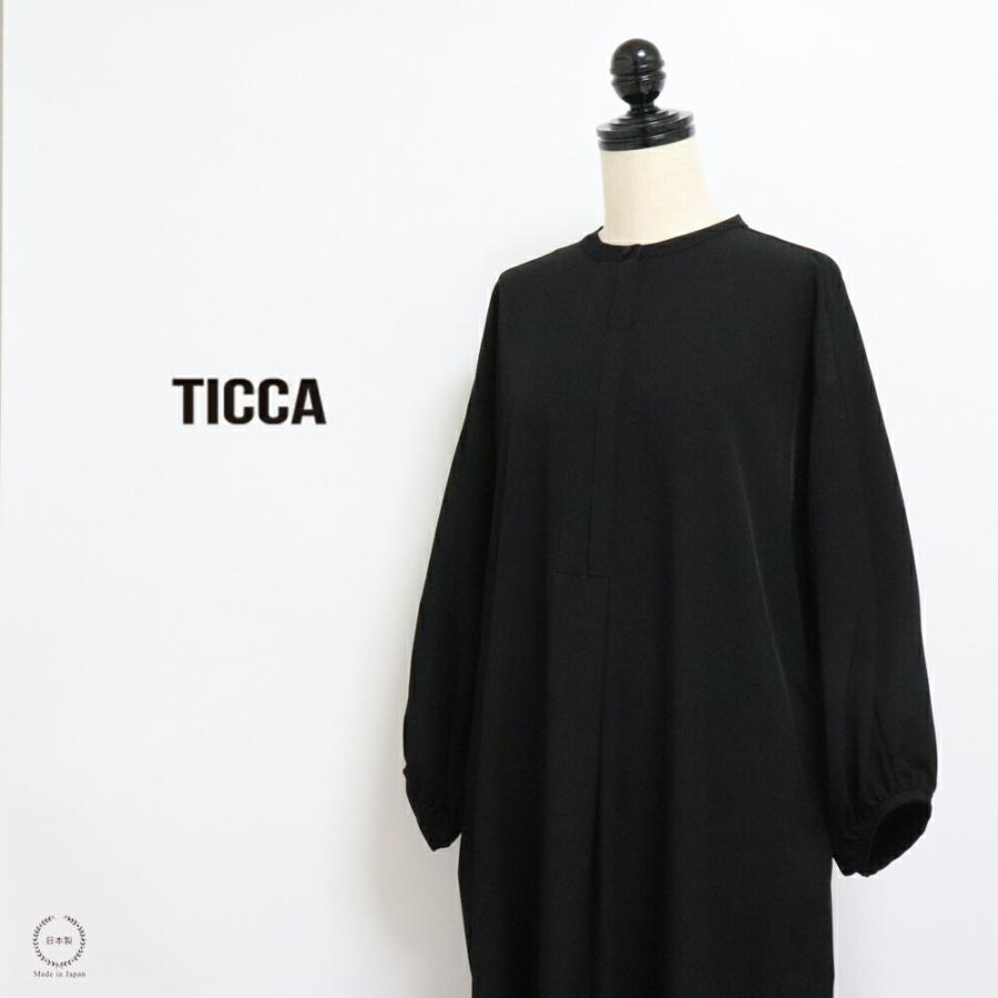 大きいサイズ　TOCCA ドット ワンピース パフスリーブ　サイズ6 TICCA（ティッカ） ドットパフスリーブドレス ブラック TBEA-202 接触