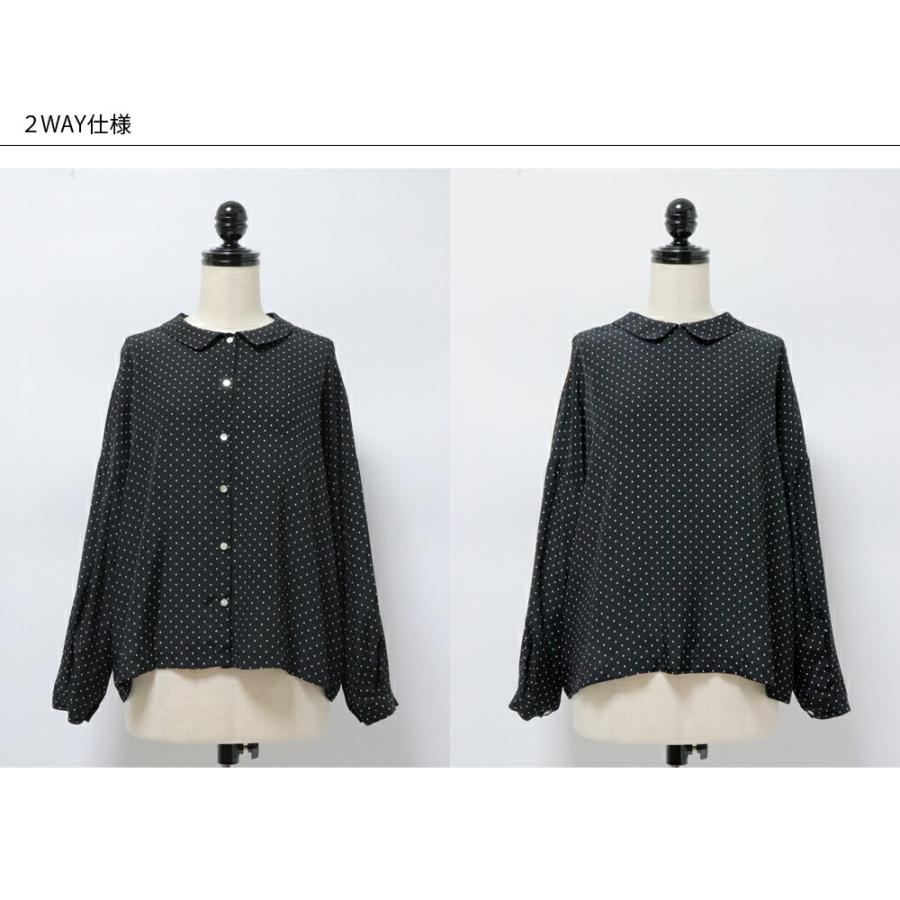 universal utility シルク100%ドットブラウス universal utility シルク100%ドットブラウス