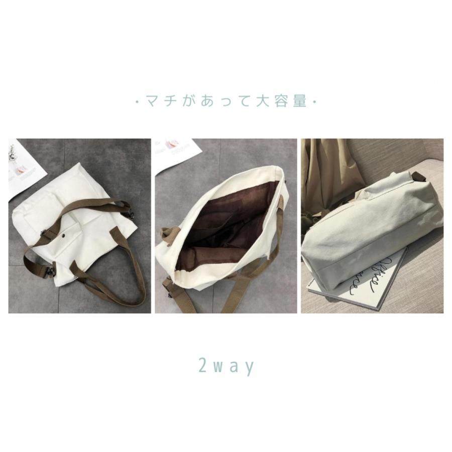 トートバッグ 2way ハンドバッグ ショルダーバッグ キャンバス A4|selectshop-bandc|04