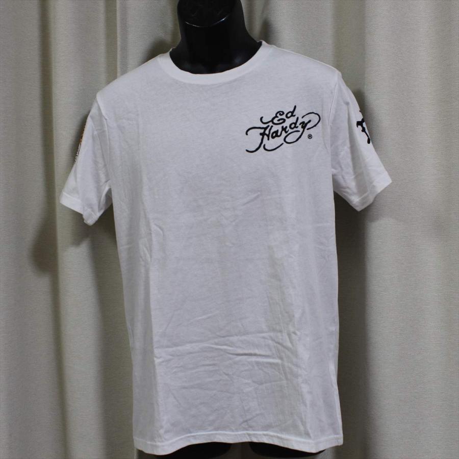 エドハーディー ED HARDY メンズ半袖Tシャツ ホワイト Sサイズ M02RST940 新品 白｜selectshop-blume