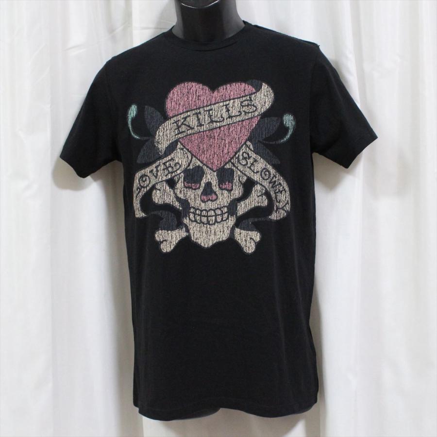 エドハーディー ed hardy メンズ半袖Tシャツ ブラック Sサイズ 新品 黒 M02BDSP052 LOVE KILLS SLOWLY｜selectshop-blume