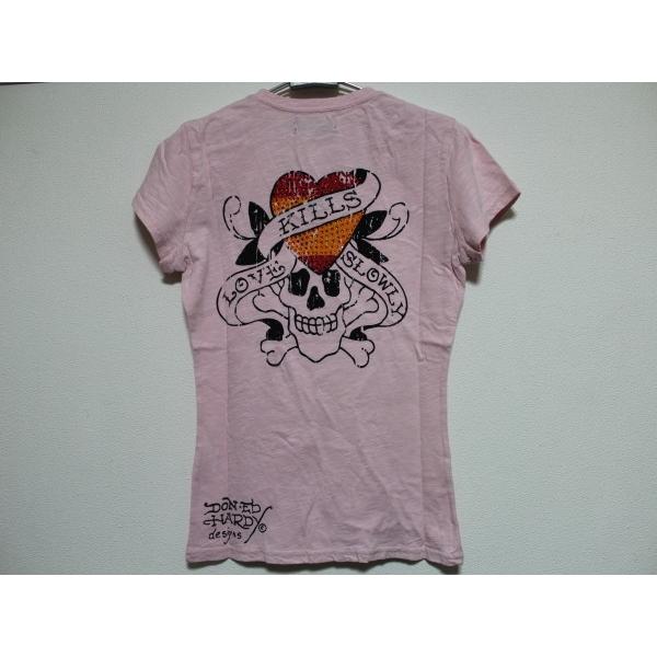 エドハーディー ed hardy レディース 半袖Tシャツ IBIZA W02WSP052 ピンク 新品｜selectshop-blume｜02