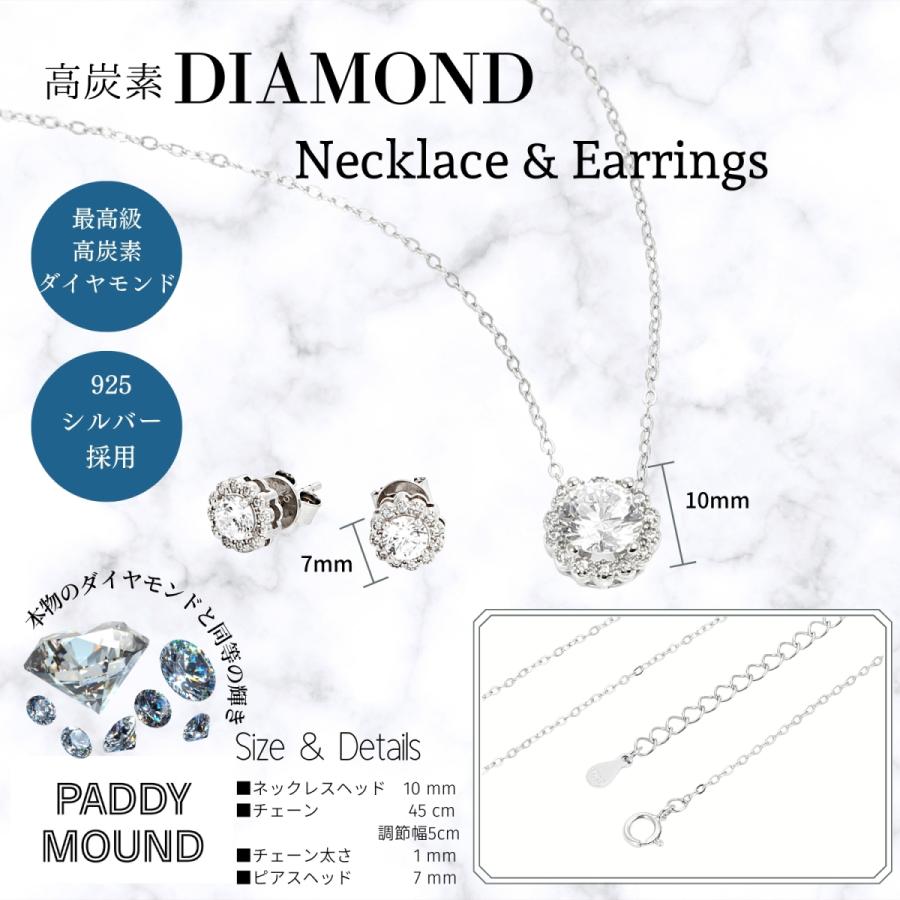 PADDY MOUND 高炭素 ダイヤモンド ネックレス ピアス レディース  