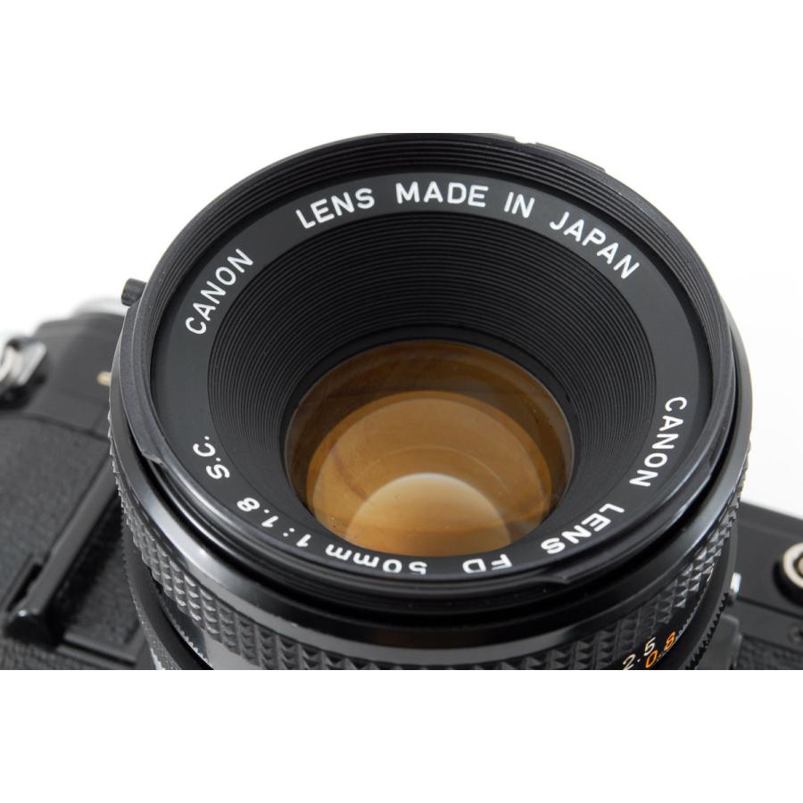 キヤノン Canon AE-1 Black ブラック + FD 50mm f/1.8 SC レンズセット [美品] ストラップ付き｜selectshop-himawari｜08