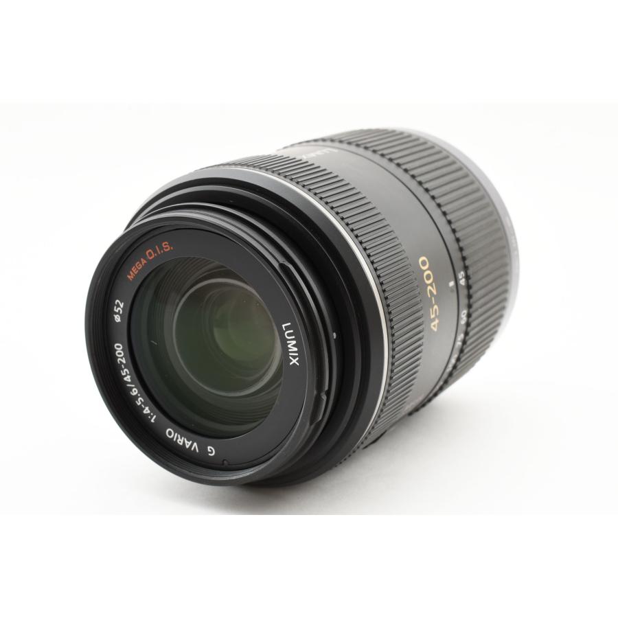 Panasonic Lumix G Vario 45-200mm F4-5.6 MEGA O.I.S H-FS045200 マイクロフォーサーズ [現状品] レンズフード ポーチ付き 手ぶれ補正｜selectshop-himawari｜02