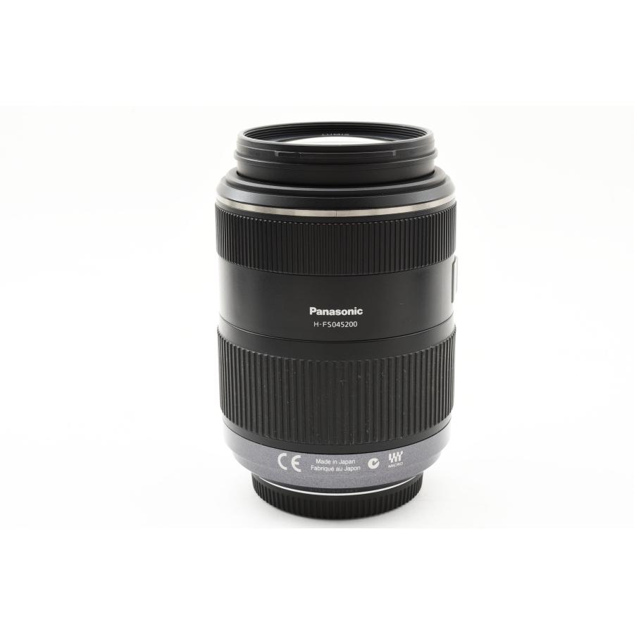 Panasonic Lumix G Vario 45-200mm F4-5.6 MEGA O.I.S H-FS045200 マイクロフォーサーズ [現状品] レンズフード ポーチ付き 手ぶれ補正｜selectshop-himawari｜08