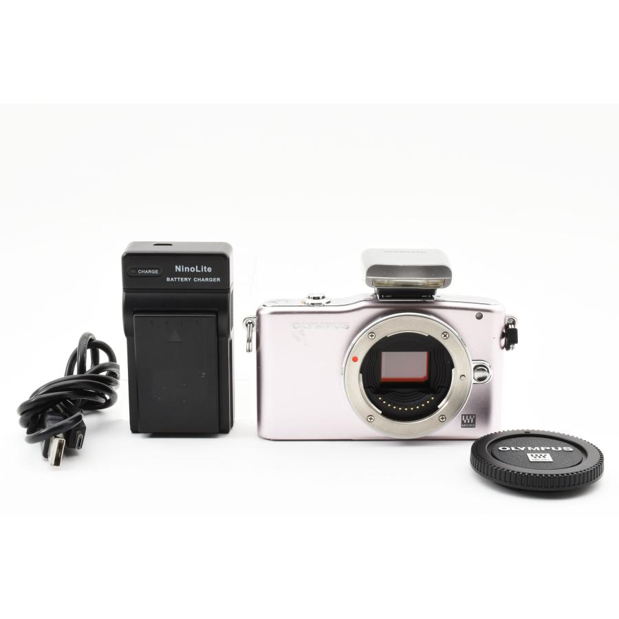 Olympus Pen mini E-PM1 ピンク ボディ 1230万画素 ミラーレス一眼 [美 