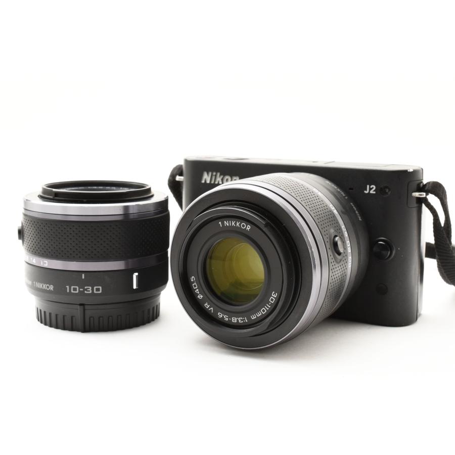 Nikon 1 J2 ブラック 1015万画素 + VR 10-30mm/30-110mm ダブルズーム 