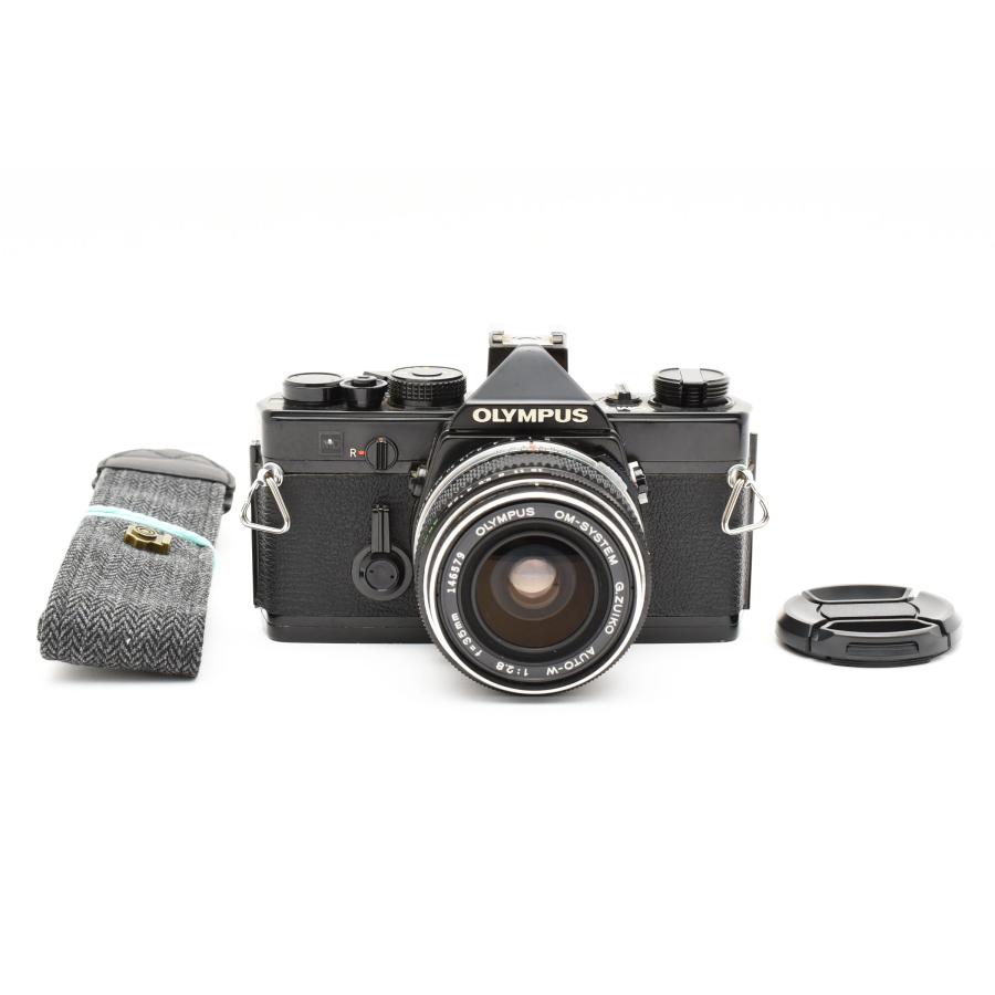 フィルムカメラ OLYMPUS OM-1 G.ZUIKO AUTO-W 1:2.8 f=35mm オリンパス OLYMPUS OM-1 ブラック 35mm フィルムカメラ + OM
