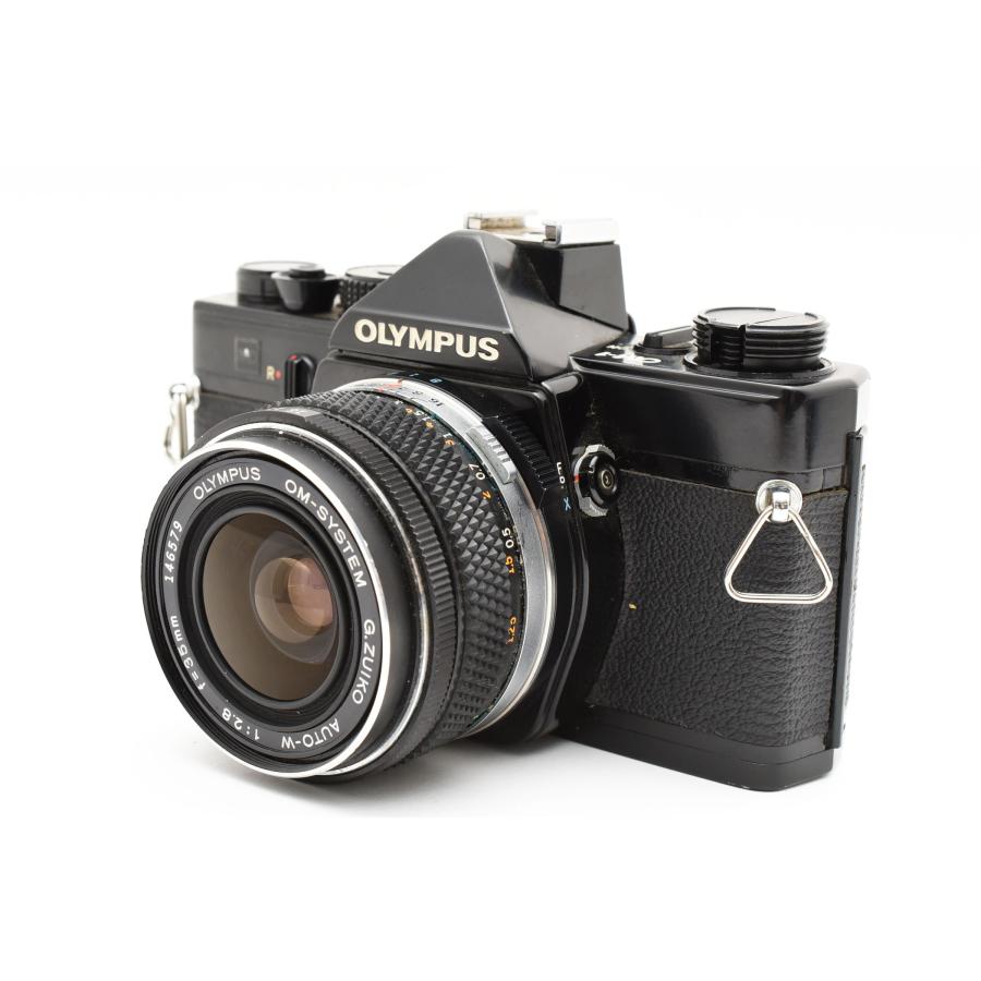 フィルムカメラ OLYMPUS OM-1 G.ZUIKO AUTO-W 1:2.8 f=35mm オリンパス OLYMPUS OM-1 ブラック 35mm フィルムカメラ + OM