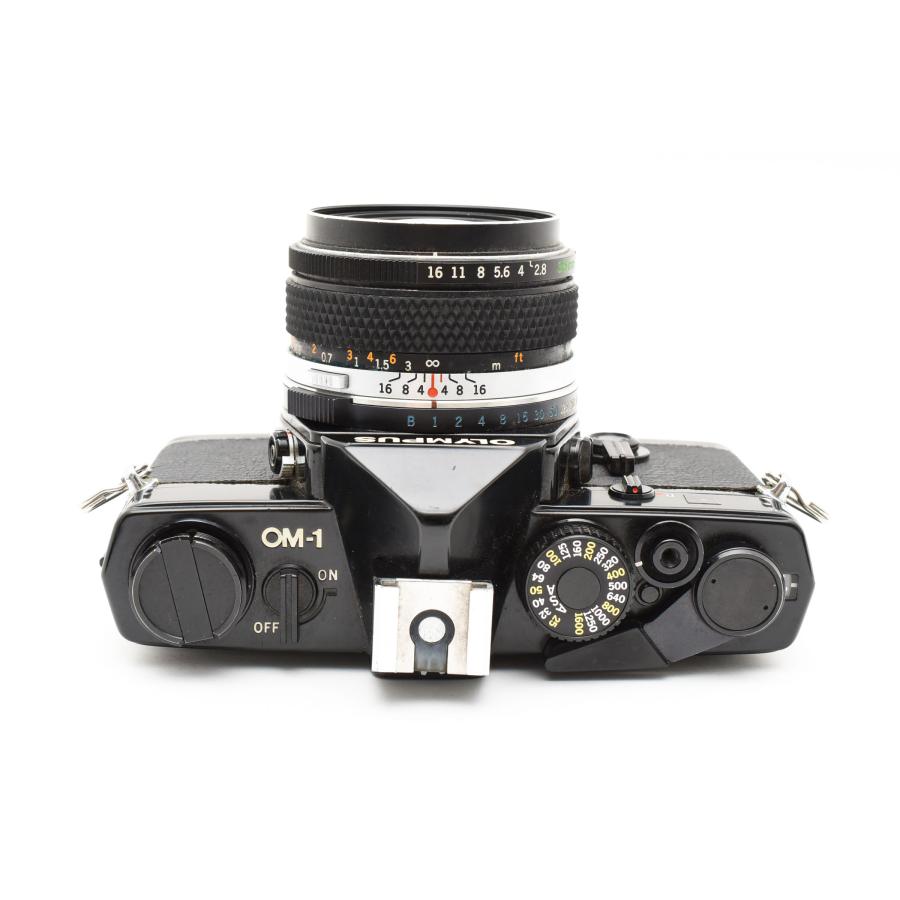 フィルムカメラ OLYMPUS OM-1 G.ZUIKO AUTO-W 1:2.8 f=35mm オリンパス OLYMPUS OM-1 ブラック 35mm フィルムカメラ + OM