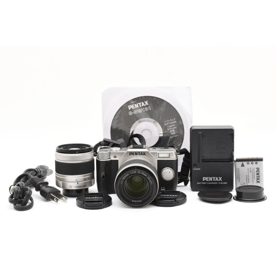 ペンタックス PENTAX Q10 1240万画素 シルバー + 02/06 ダブル
