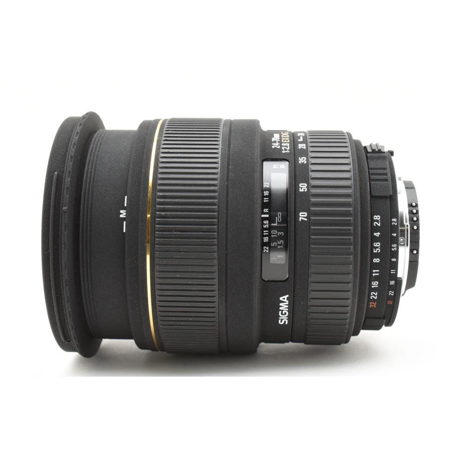 24-70mm F2.8 EX DG Macro マクロレンズ Nikon Fマウント用 [美品] レンズフード ケース 前後キャップ付き フルサイズ対応 【SuperAcromat】