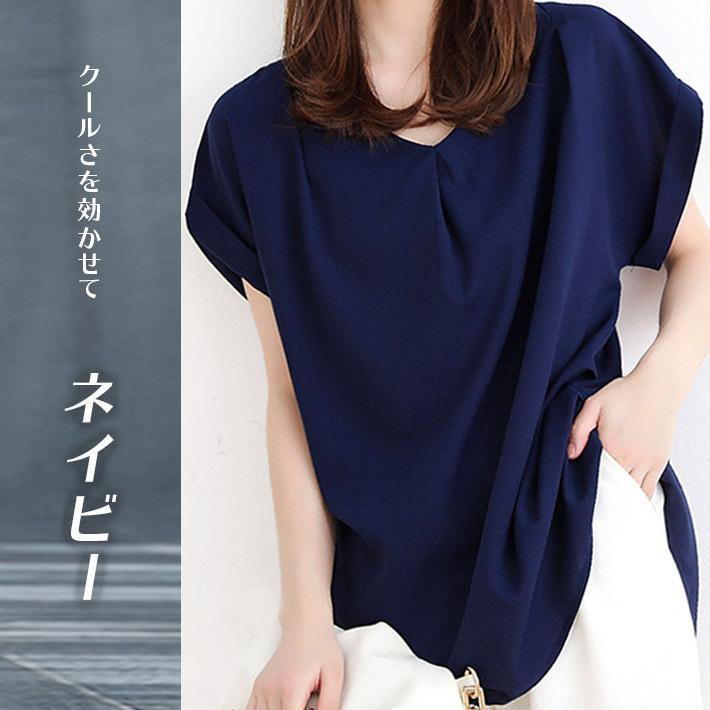 シャツブラウス レディース シフォン スキッパー プルオーバー
