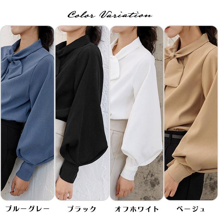 ebure リネン ボウタイリボン ブラウス シャツ ベージュ 45100 Amazon | ボウタイブラウス シャツ レディース ブラウス